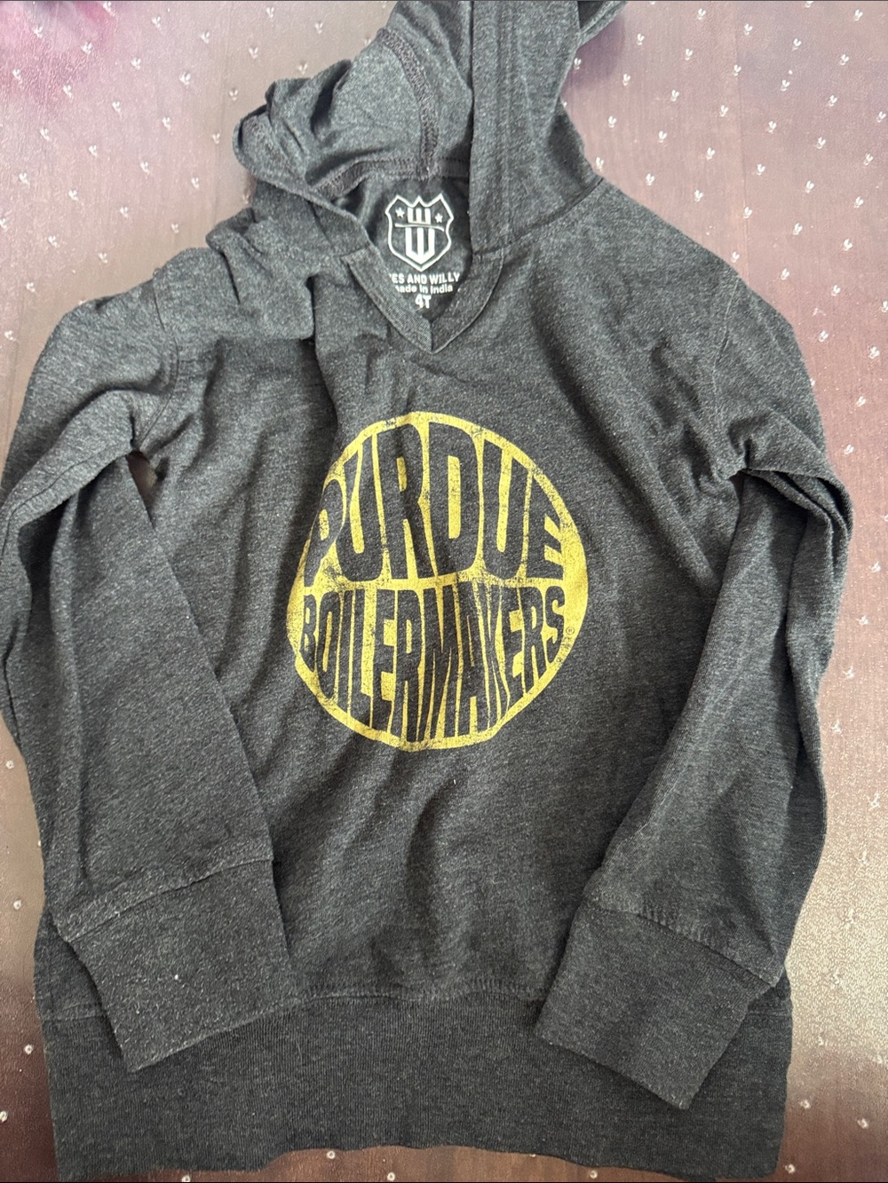 Purdue Boilermakers Gray Hoodie Shirt - Unbranded
